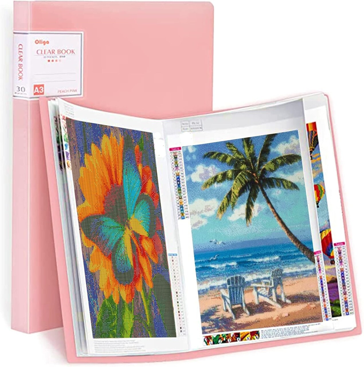 Diamond Painting Storage Book 30 Pages Portfolio Presentations Folder for 30x40cm painting